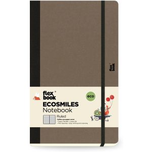Flexbook Ecosmiles Notebook 13 x 21 cm, Liniert, Coffee