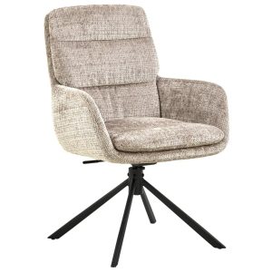 AC Design Stuhl Edgar Beige/Schwarz, 2 Stück