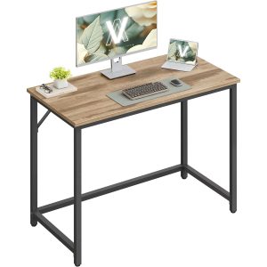 VASAGLE Tisch 100 x 50 x 76 cm Camelbraun/Schwarz