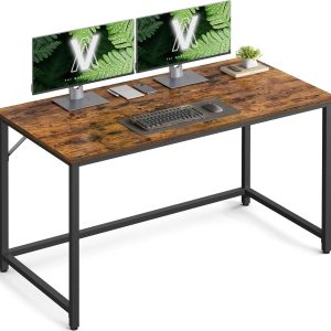 VASAGLE Tisch mit Platte Braun/Schwarz 120 x 60 cm