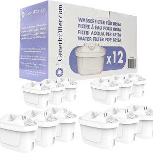 GenericFilter Wasserfilterkartuschen für Brita Maxtra+ 12 Stück