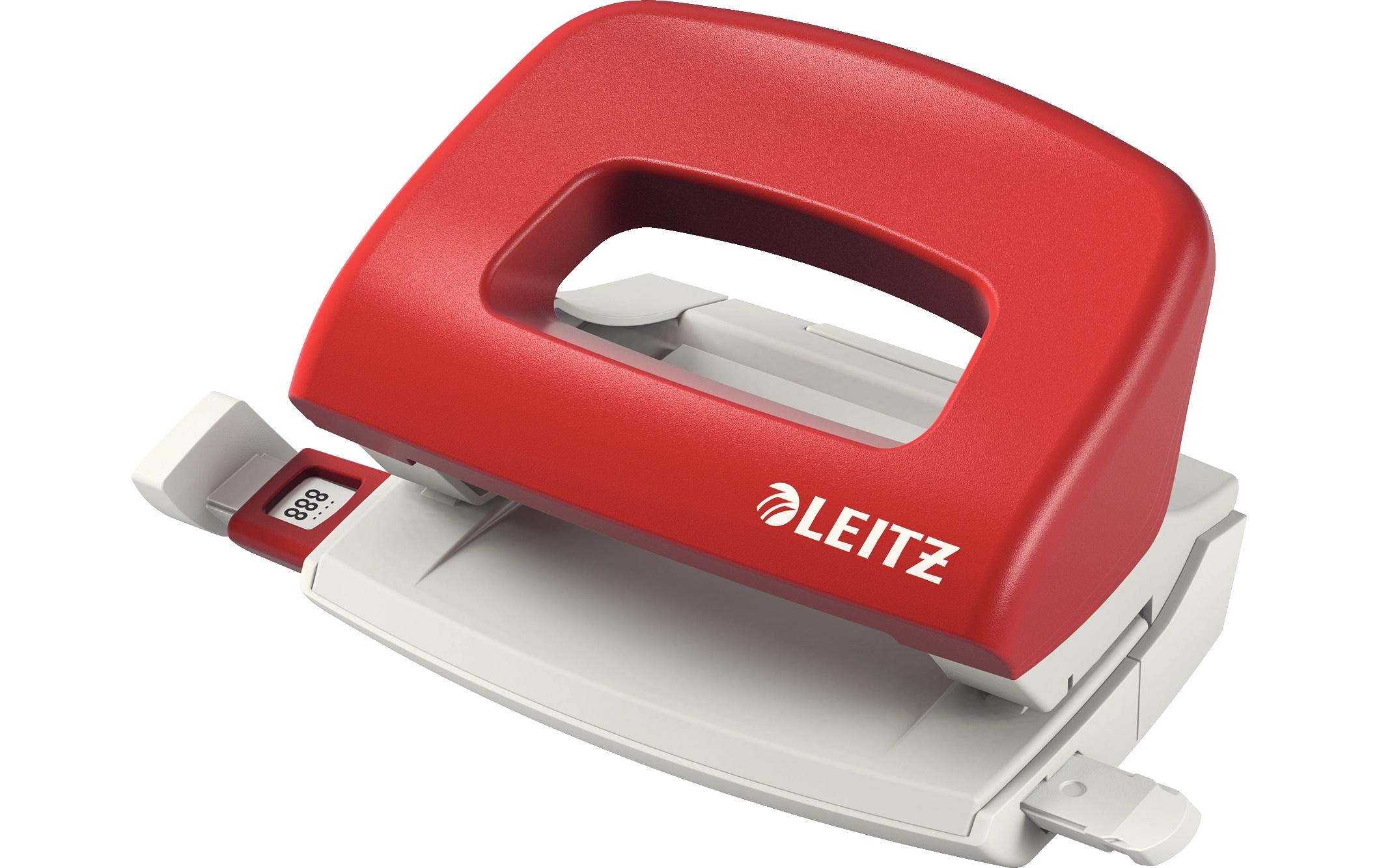 Leitz Locher Mini NeXXt 10 Blatt, Rot 3 Leitz Locher Mini NeXXt 10 Blatt, Rot