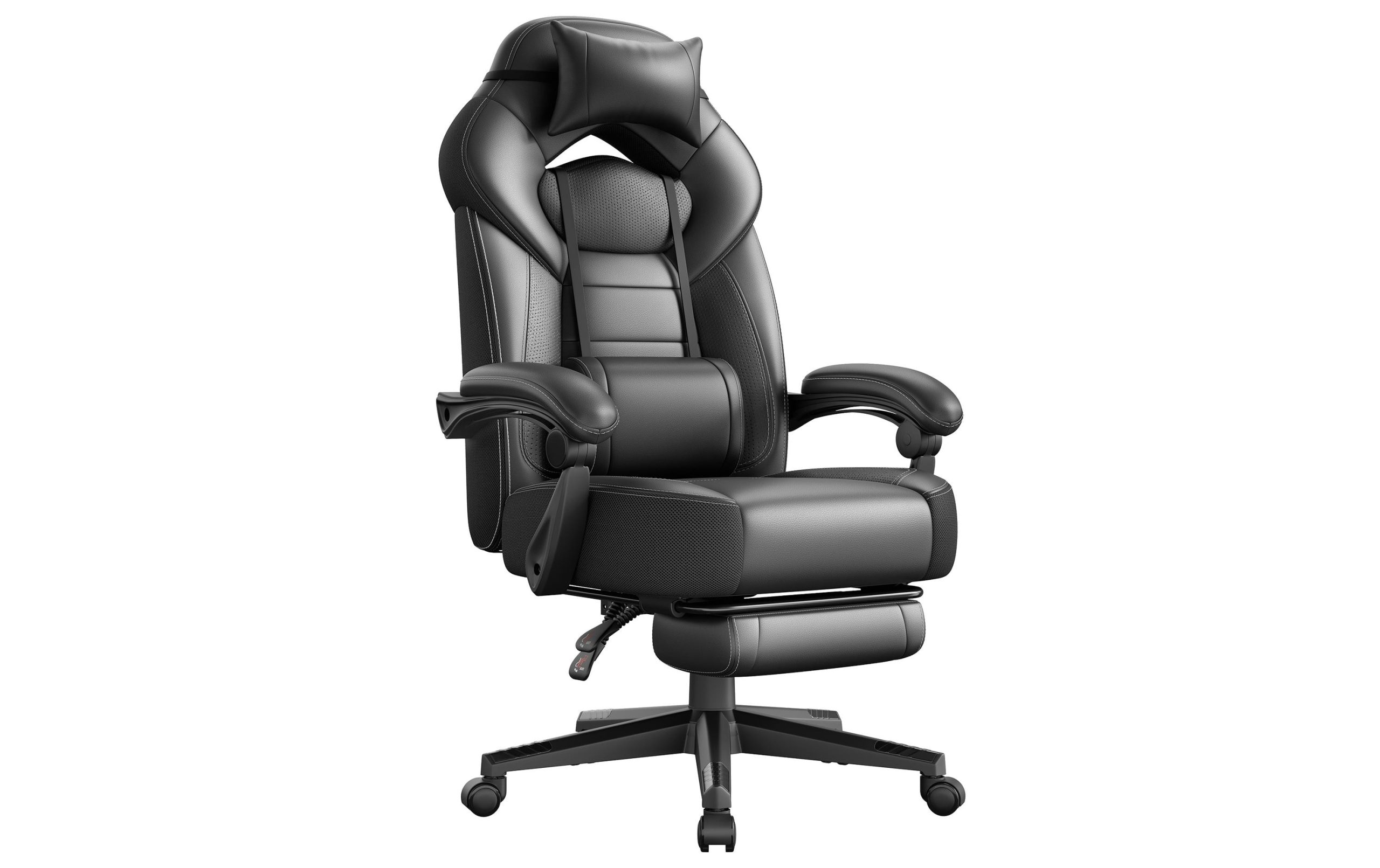 Songmics Gamingstuhl 70 x 64 x 128 cm Schwarz 3 Songmics Gamingstuhl 70 x 64 x 128 cm Schwarz