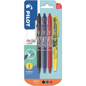 Pilot Rollerball FriXion Ball Clicker 0.7 mm, Mehrfarbig, 4 Stück