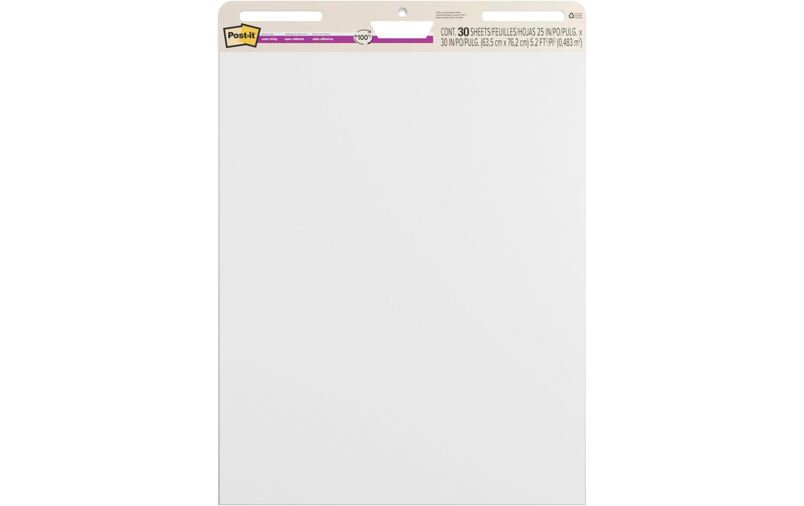Post-it 3M Super Sticky Recycling Flipchart 63.5 cm x 87.31 cm 3 Post-it 3M Super Sticky Recycling Flipchart 63.5 cm x 87.31 cm