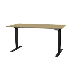 Contini höhenverstellbarer Bürotisch 1.4 x 0.8 m Eiche/Schwarz