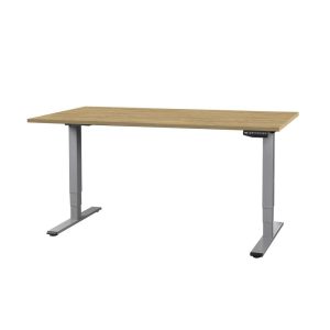 Contini höhenverstellbarer Bürotisch 2.0 x 0.9 m Eiche, Metall, grau