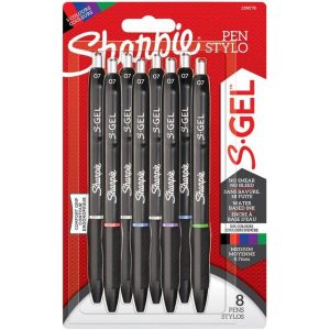 Sharpie Gelschreiber S-GEL, 0.7 mm, sortierte Farben, 8er Blister
