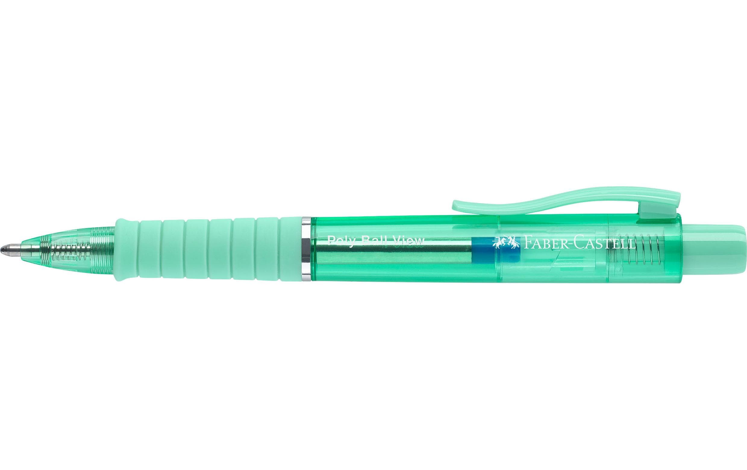 Faber-Castell Kugelschreiber Poly Ball View Extra Breit (XB), Grün 3 Faber-Castell Kugelschreiber Poly Ball View Extra Breit (XB), Grün