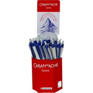 Caran d’Ache Kugelschreiber 825, Blau / Schwarz / Rot, 30 Stück