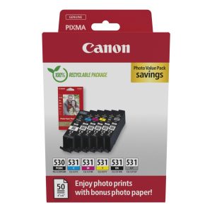 Canon PG-530/CLI-531/PP-201 MP schwarz/gelb/cyan/grau
