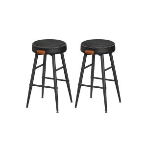 VASAGLE Barhocker, 2er-Set 49.5 x 63 cm, Schwarz