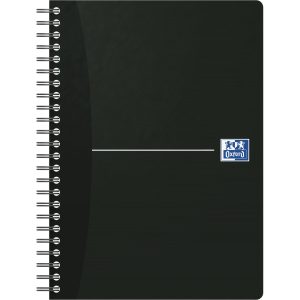 Oxford Notizheft Essentials Spiralbuch, A5, Kariert, Schwarz