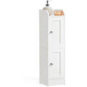 VASAGLE Kommode Landhausstil 20 x 80 cm, Weiss