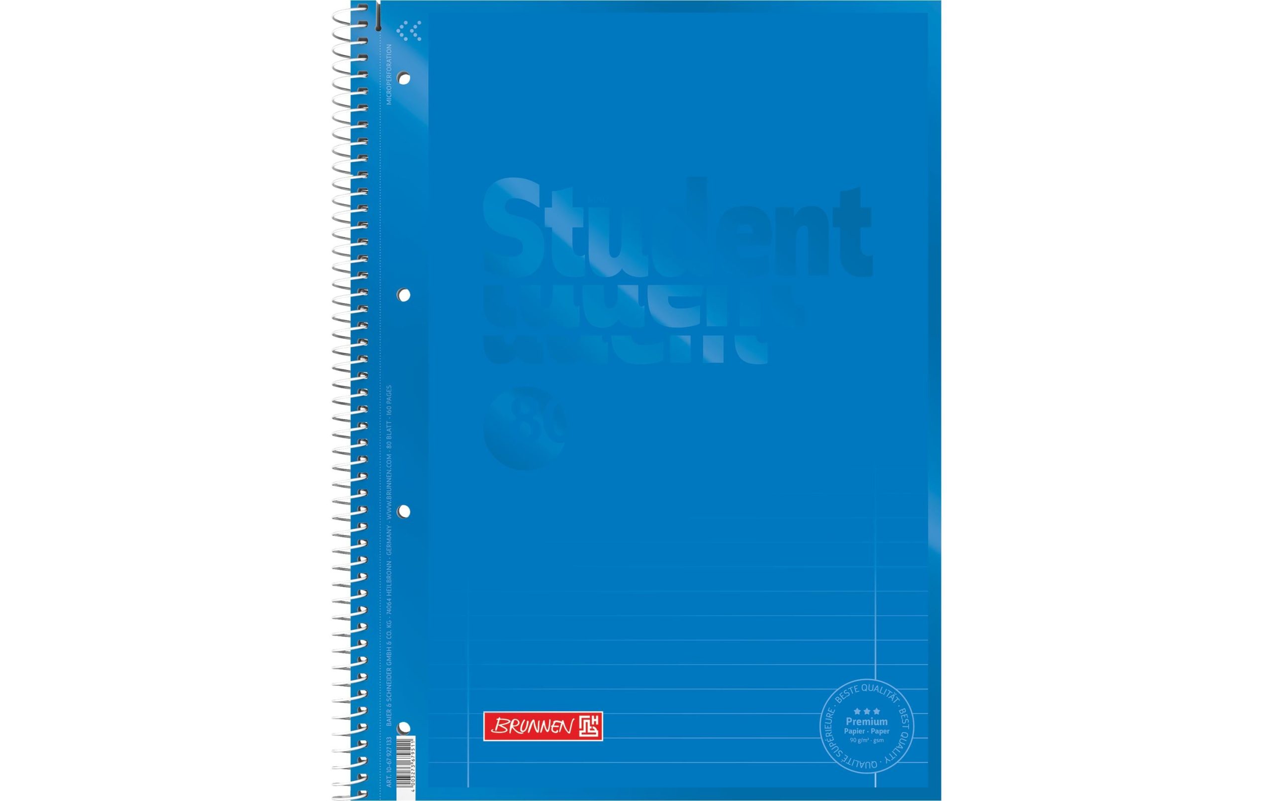 Brunnen Notizheft Premium Colour Code A4, liniert, 80 Blatt, Azur 3 Brunnen Notizheft Premium Colour Code A4, liniert, 80 Blatt, Azur