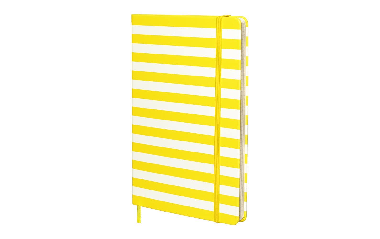 Kolma Notizbuch Stripy A5, Kariert, Lemon/Weiss 3 Kolma Notizbuch Stripy A5, Kariert, Lemon/Weiss