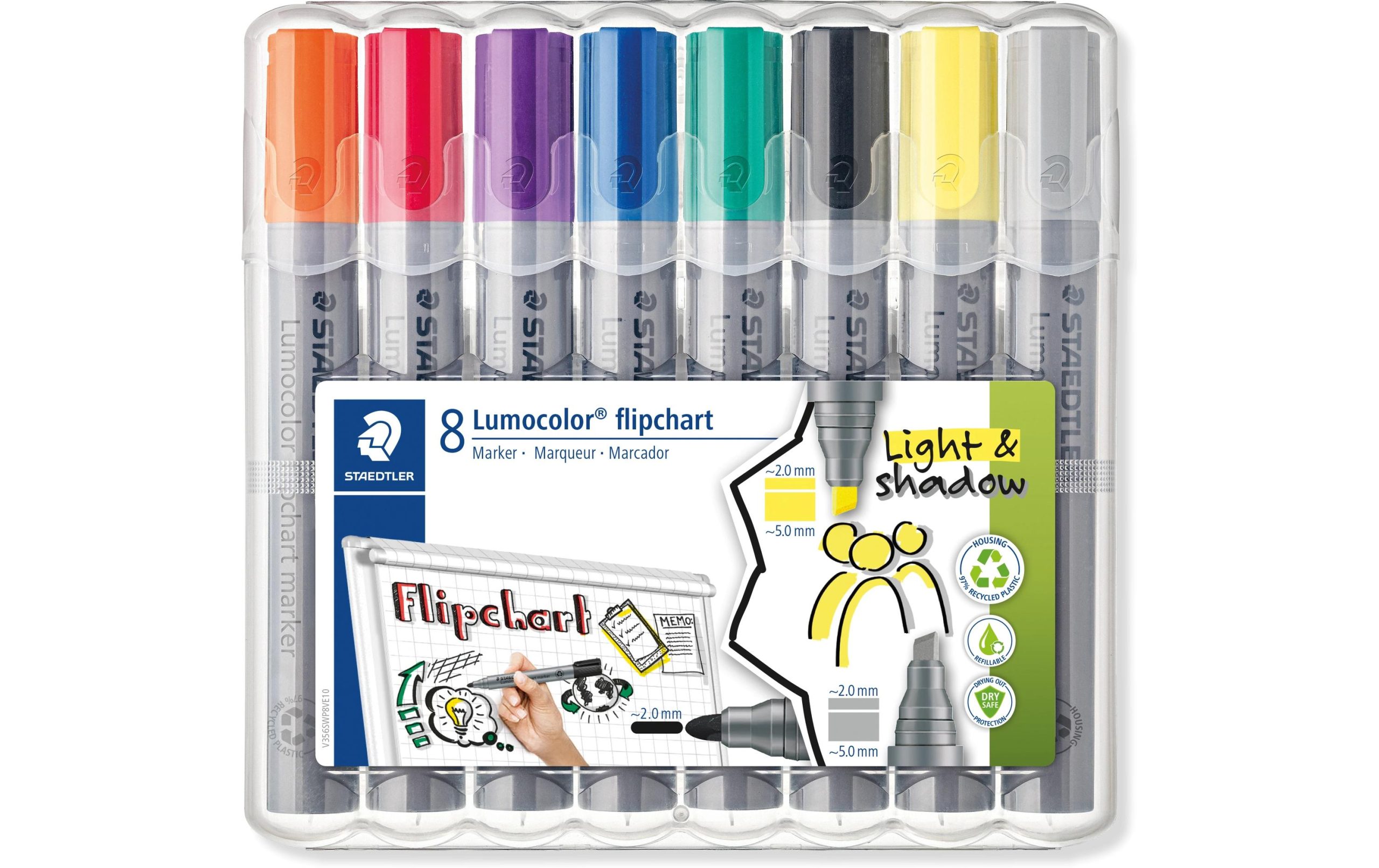 Staedtler Lumocolor 356 Etui, Keil- und Rundspitze, 8 Farben 2 422935531 xxl3 scaled