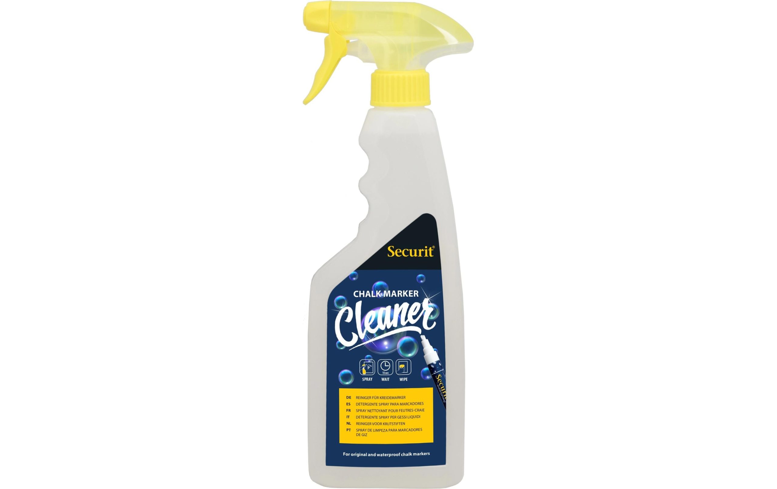 Securit Seccleaner Reinigungsspray für Kreidemarker 500 ml 2 423428751 xxl3 scaled