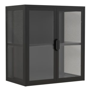 VCM Vitrine Flokas S 60 x 65 cm, Schwarz