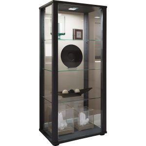 VCM Vitrine Kavisa M 50 x 115 cm, Schwarz