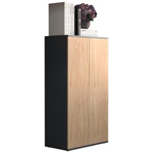VCM Kommode Dalosa 60 x 108 cm, Braun/Grau