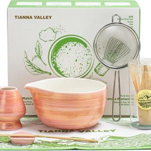 TEANAGOO Matcha Set mit Ausgiessschale 0.51 l, Orange