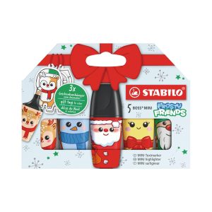 STABILO Textmarker BOSS MINI Frosty Friends 5er Kartonetui