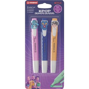 STABILO Swing cool K-pop Demon Hunters Blister rosa, blau, orange