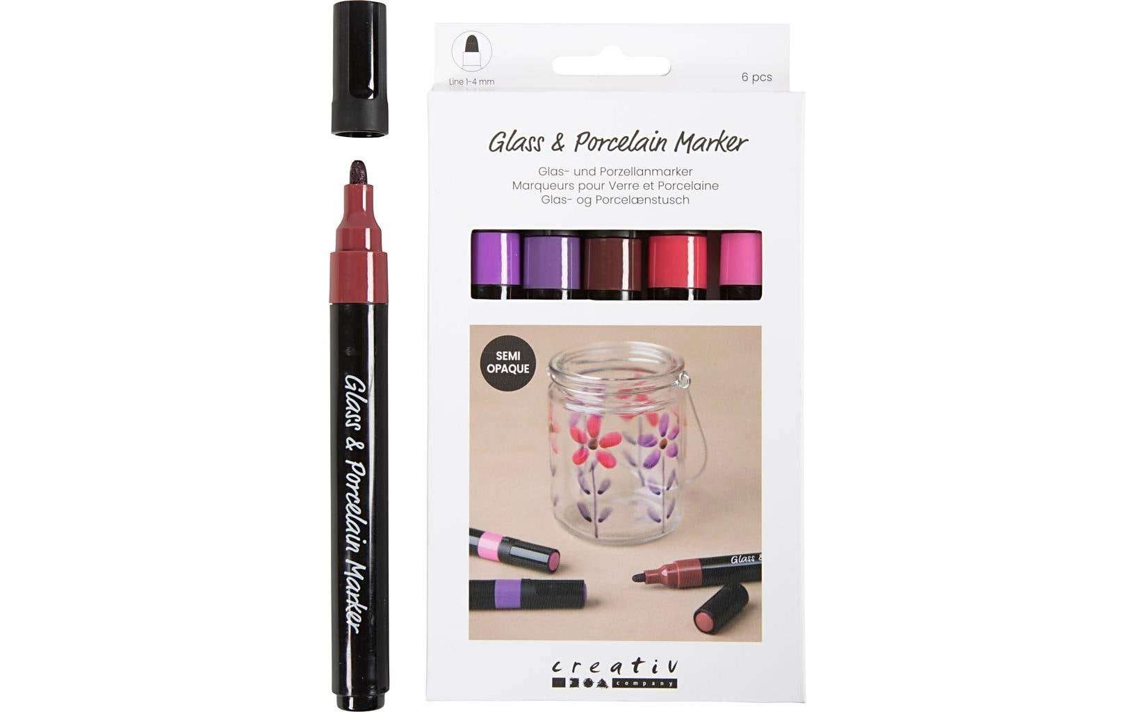 Creativ Company Glas- und Porzellanmarker 1-4 mm, Mehrfarbig 2