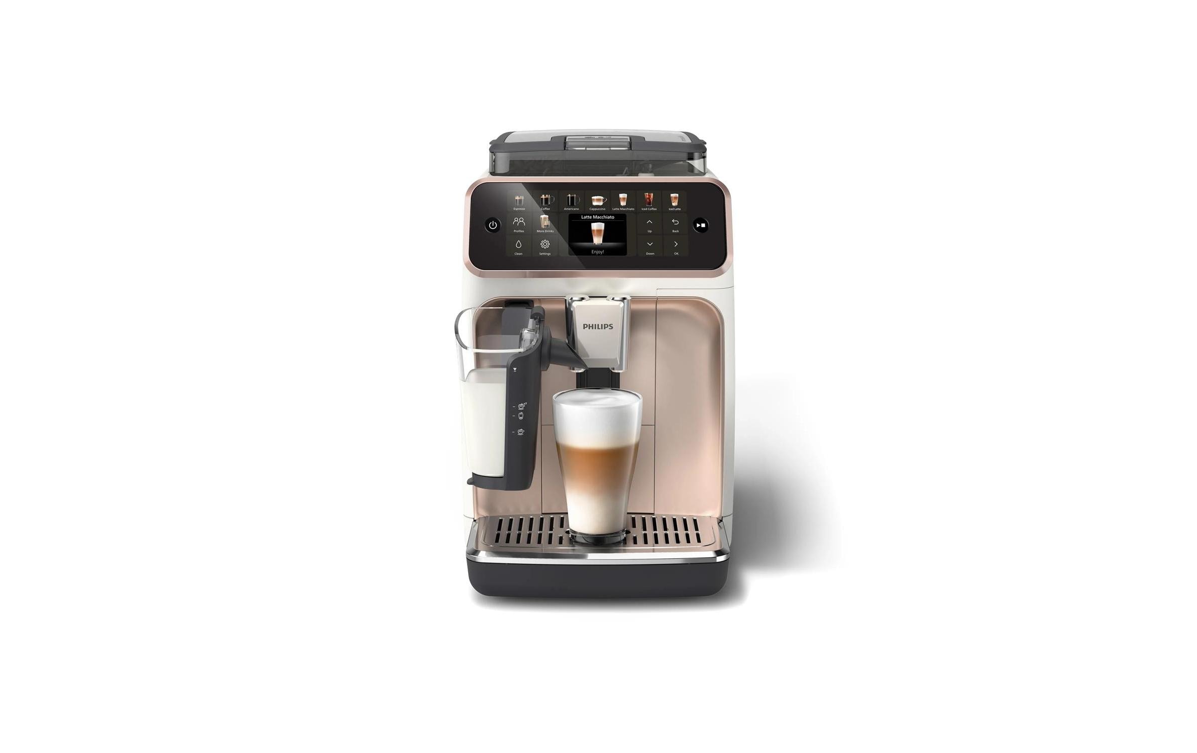 Philips Kaffeevollautomat Series 5500, EP5543/80 Weiss/Rose-Kupfer 1