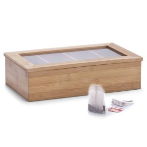 Zeller Present Teebeutel-Box Braun
