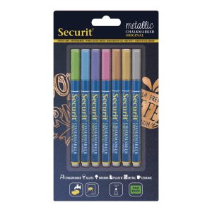 Securit Kreidemarker Metallic 1 mm 7 Stück, fein