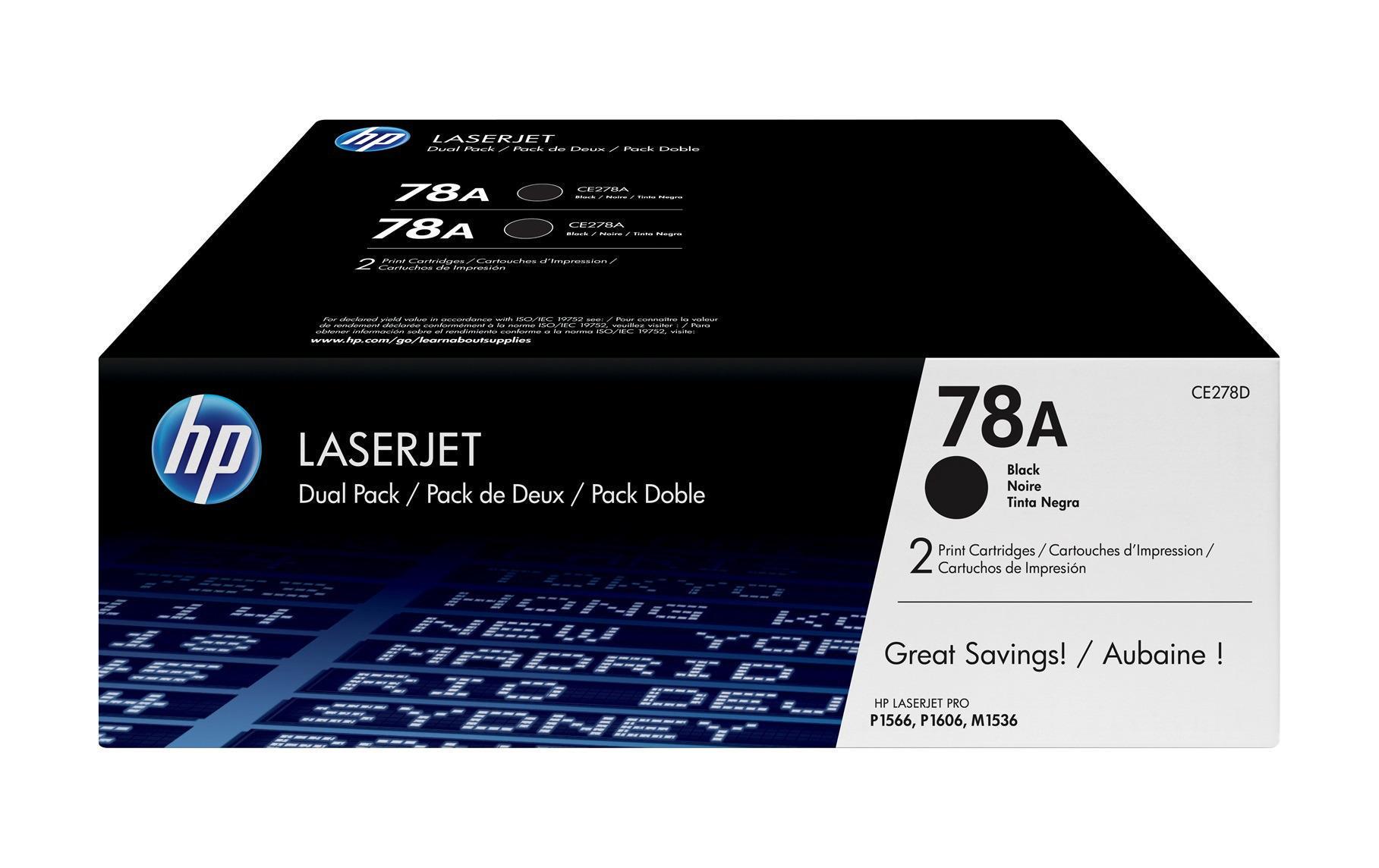 HP Toner Nr. 78A (CE278AD) Black (2er-Pack) 1