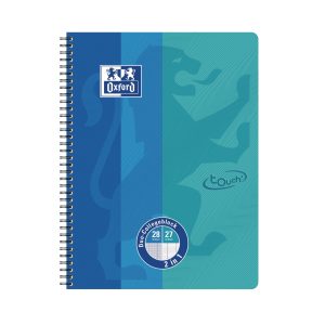 Oxford Notizheft Touch Collegeblock Duo, A4, Kariert, Meerblau