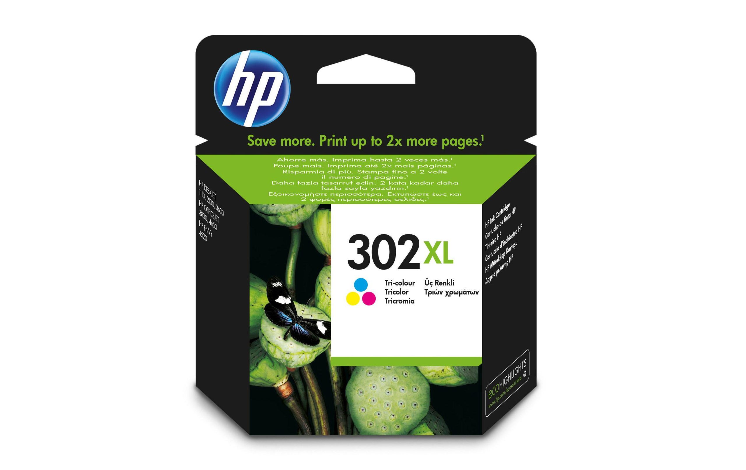 HP Tinte Nr. 302XL (F6U67AE) Cyan/Magenta/Yellow 3 HP Tinte Nr. 302XL (F6U67AE) Cyan/Magenta/Yellow