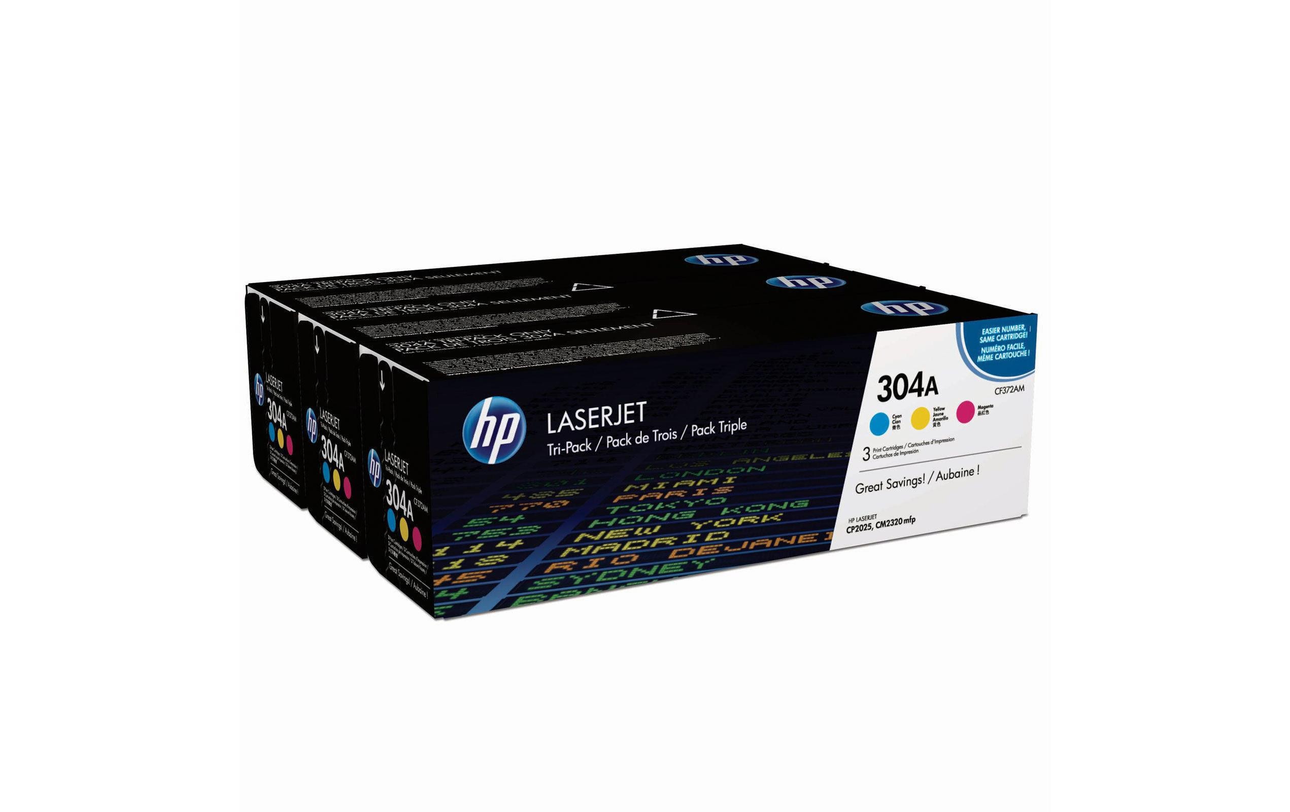 HP Toner Nr. 304A (CF372AM) Magenta/Yellow/Cyan 2