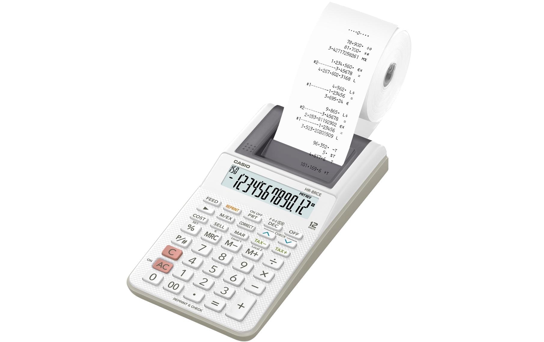 Casio Bürorechner CS-HR-8RCE-WE 1