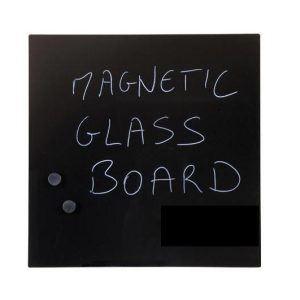 Bi-Office Magnethaftendes Glassboard 38 cm x 38 cm, Schwarz