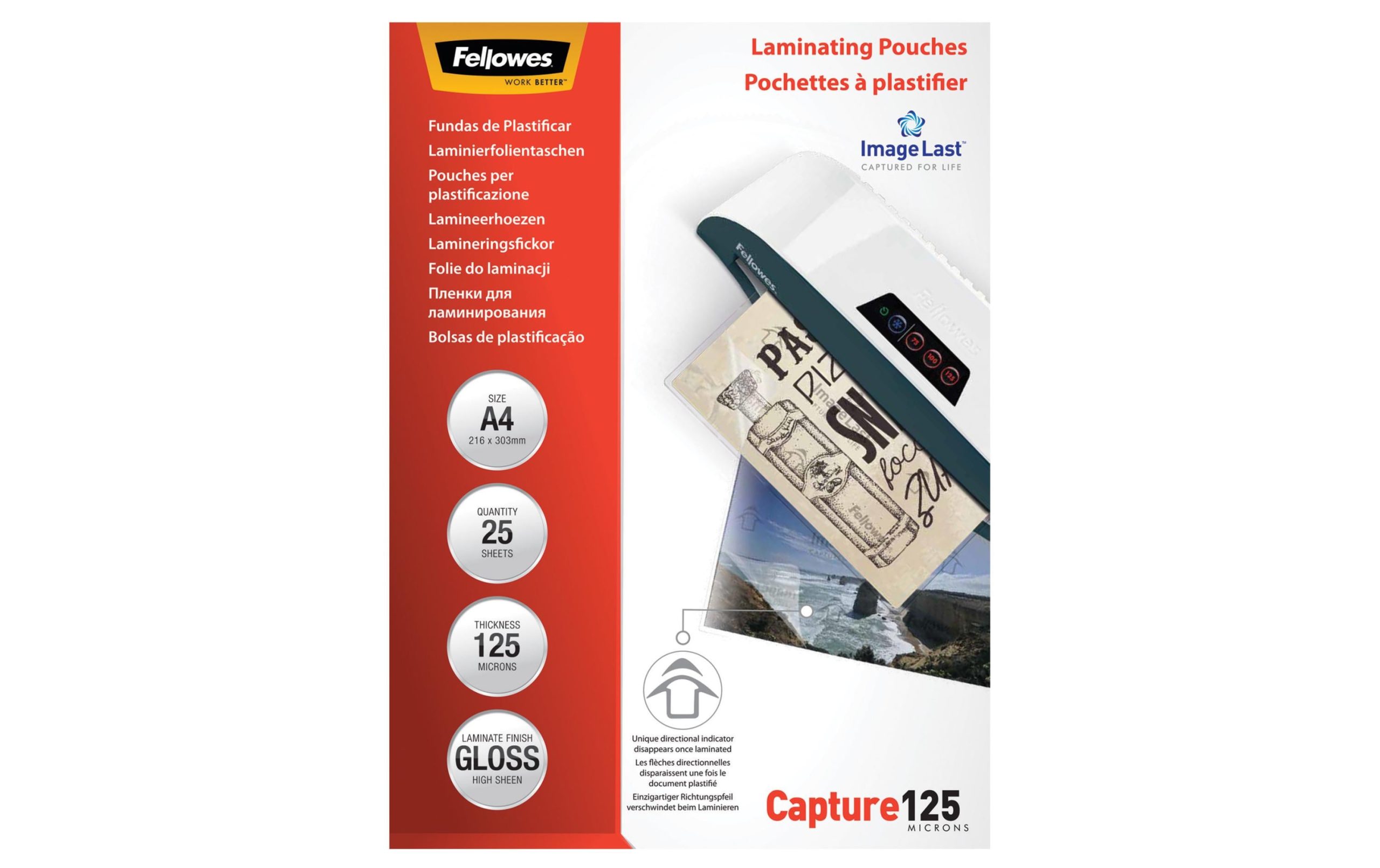 Fellowes Laminierfolie A4, 125 µm, 25 Stück, Glänzend 1 57895151 xxl3 scaled