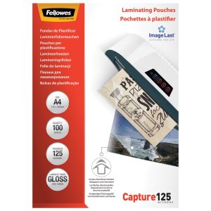 Fellowes Laminierfolie A4, 125 µm, 100 Stück, Glänzend
