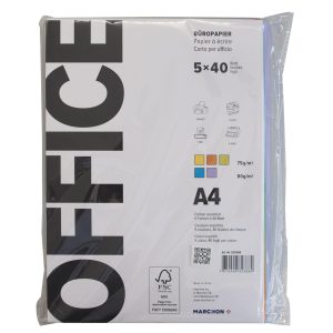 Office Kopierpapier A4 Grün/Blau/Orange/Lila/Gelb 200 Stück