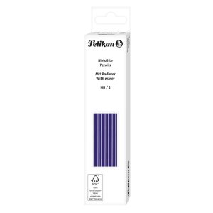 Pelikan Bleistift HB, Blau mit Radierer, 12 Stück