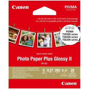 Canon Fotopapier PP-201 Glossy II 8,9×8,9 cm 20 Stück