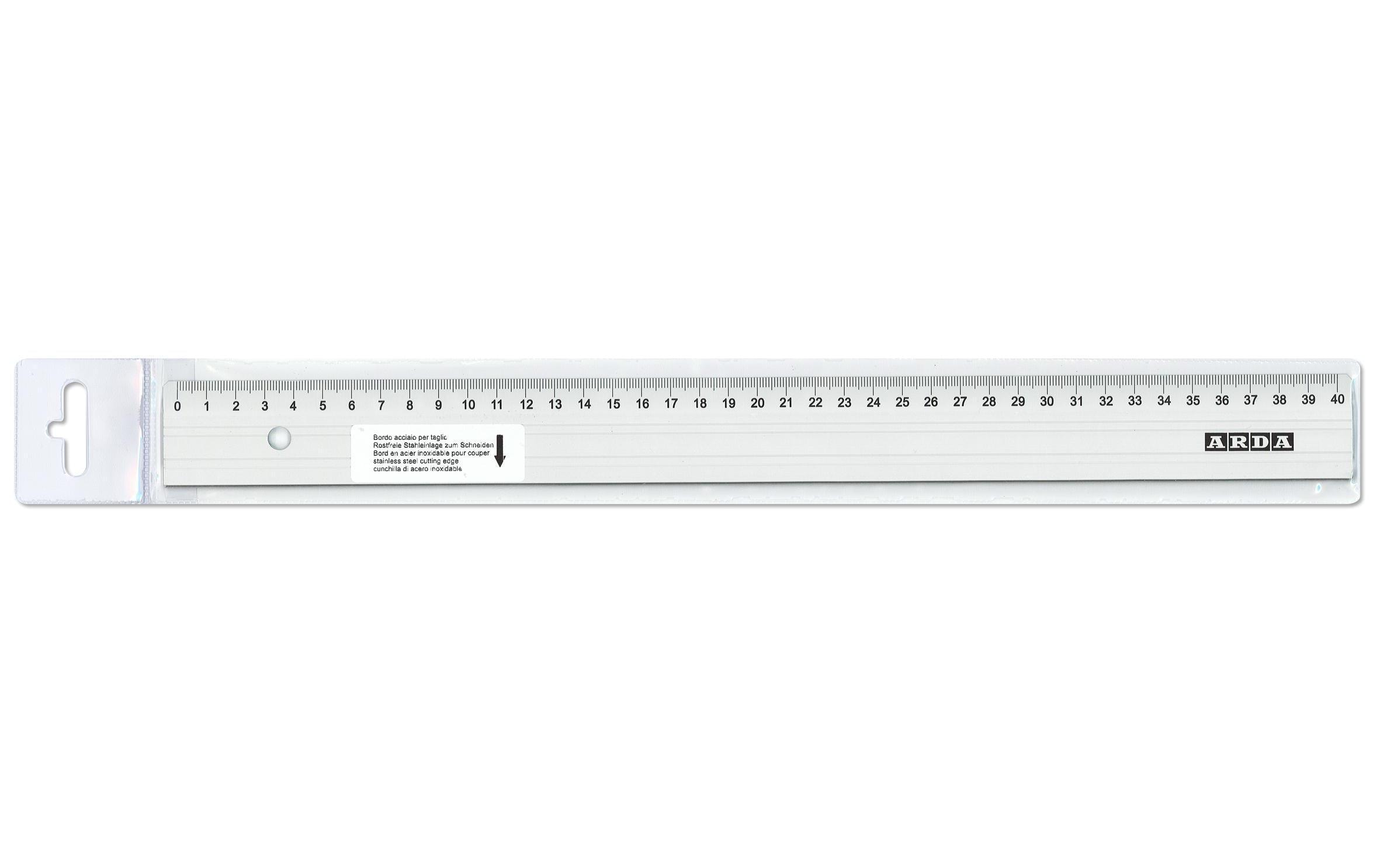 Arda Lineal Alu Profil 40 cm, mit Schneidekante 3 Arda Lineal Alu Profil 40 cm, mit Schneidekante