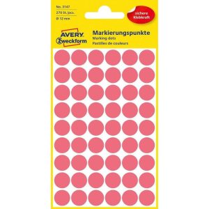 Avery Zweckform Klebepunkte 12 mm Neonrot