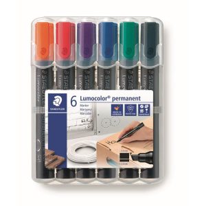 Staedtler Permanent-Marker Lumocolor 350 6er-Set, permanent