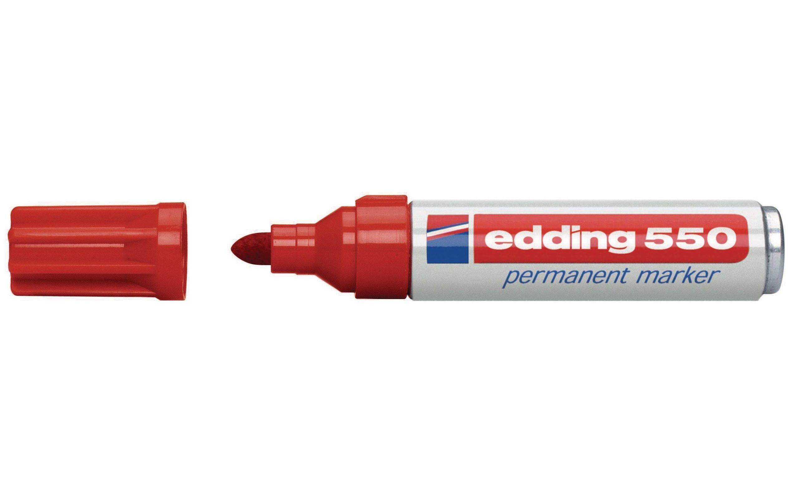 edding Permanent-Marker 550 Rot 3 edding Permanent-Marker 550 Rot
