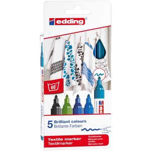 edding Textilmarker 4500 Cool, 5 Stück