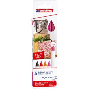 edding Textilmarker 4600 Warm, 5 Stück
