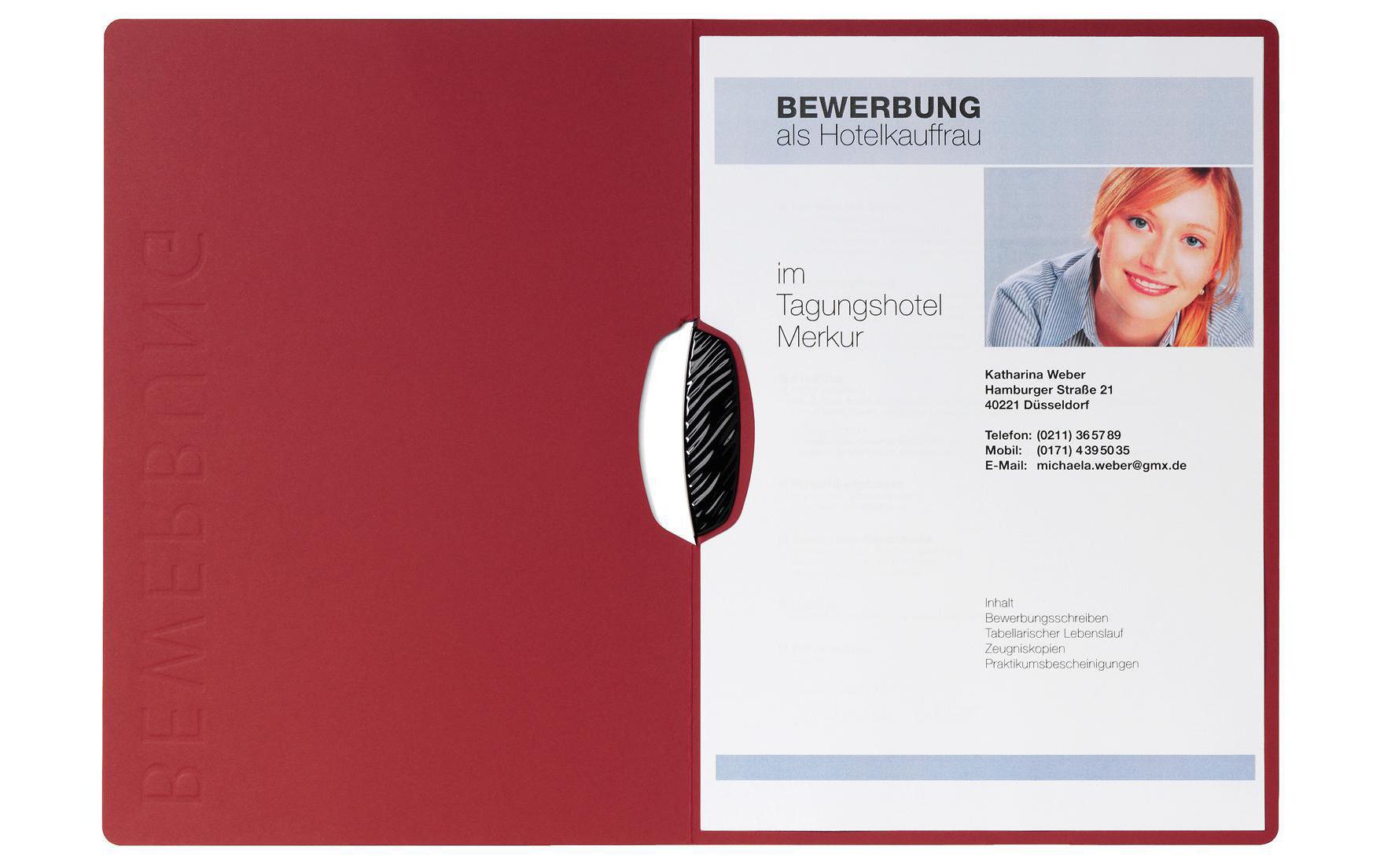 Pagna Bewerbungsmappe A4 Swing Rot 3 Pagna Bewerbungsmappe A4 Swing Rot